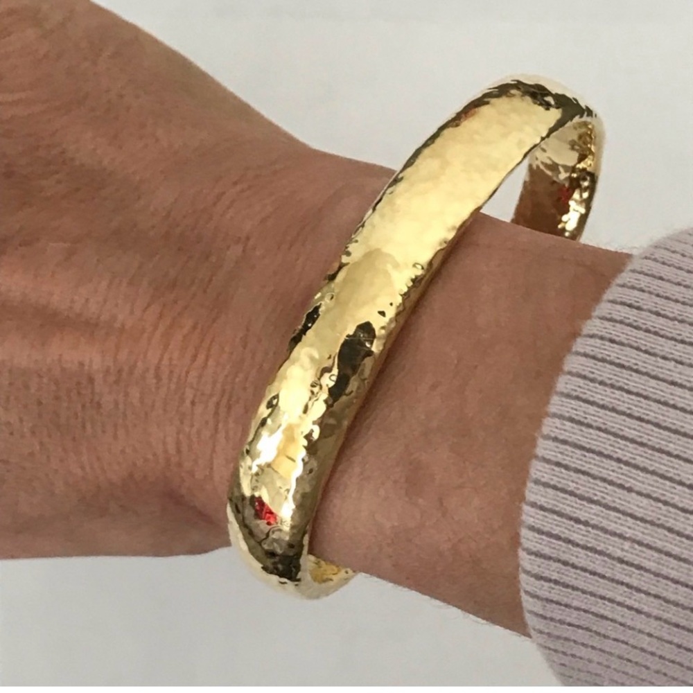 Ippolita Glamazon Gold Hammered Bangle bracelet - Picture 8 of 8